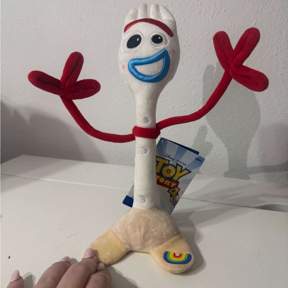 Toy Story 4 Forky Plush Toy - White and Red
